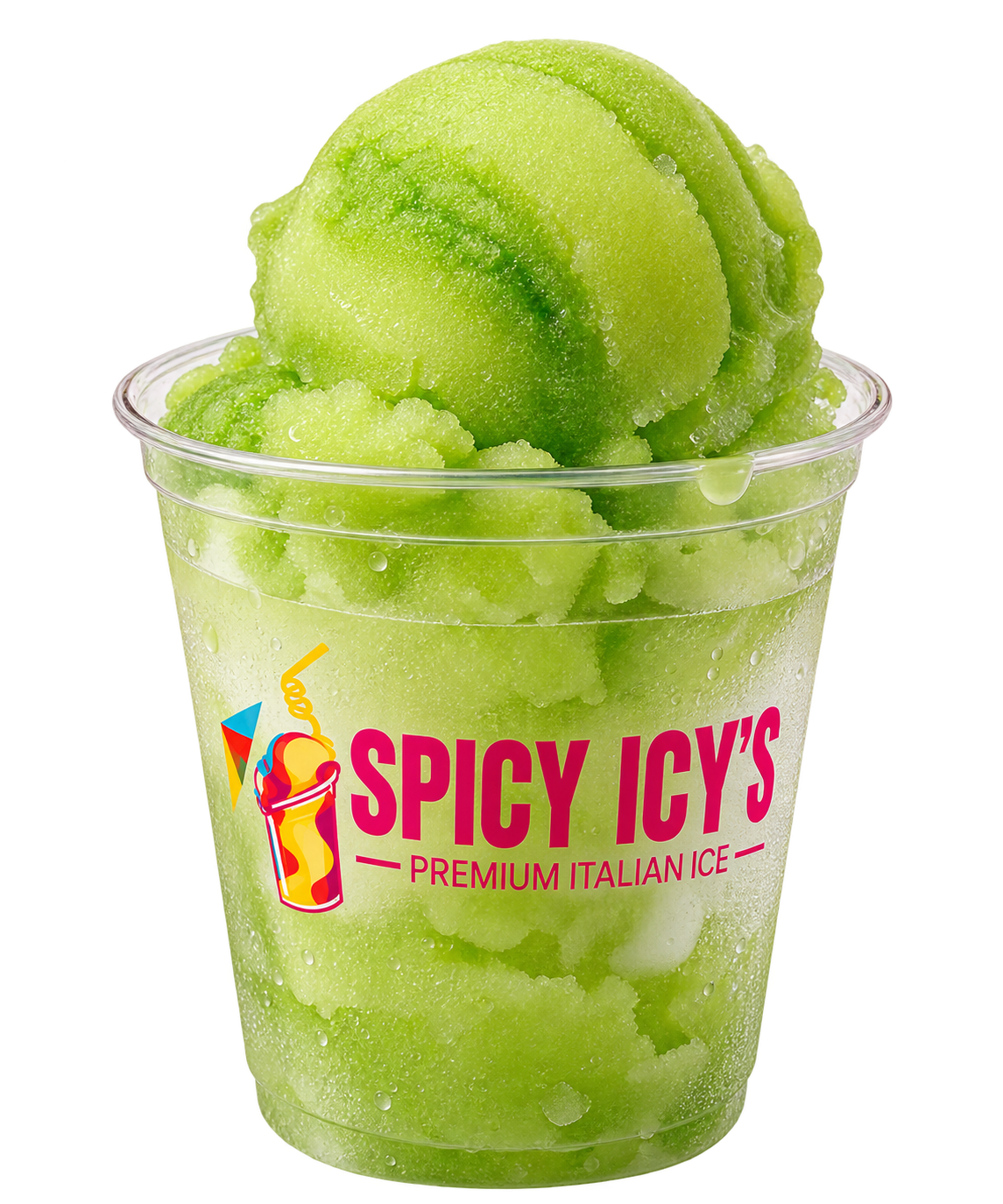 Lime Italian ice cup