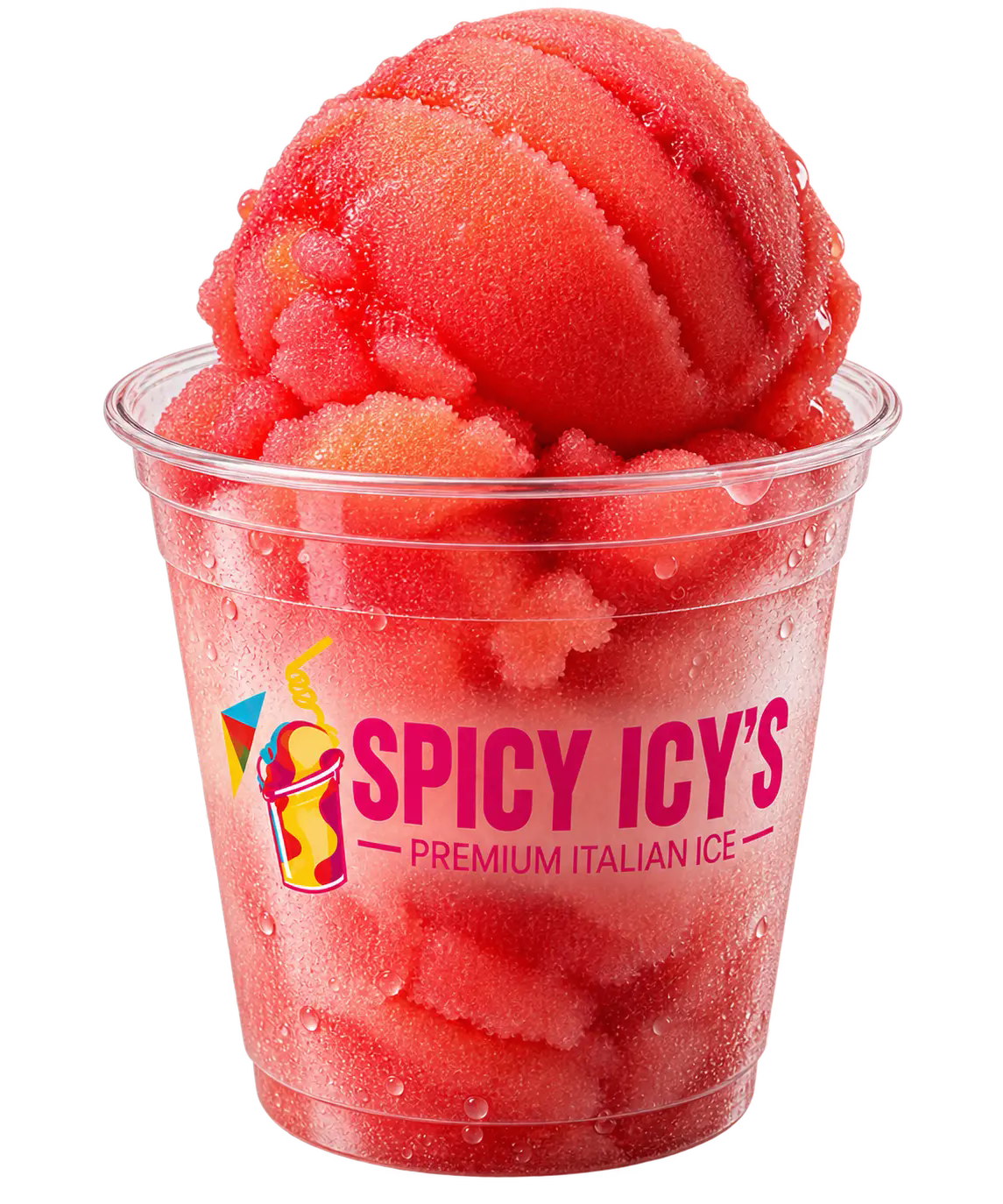 Strawberry Lemonade Italian ice cup